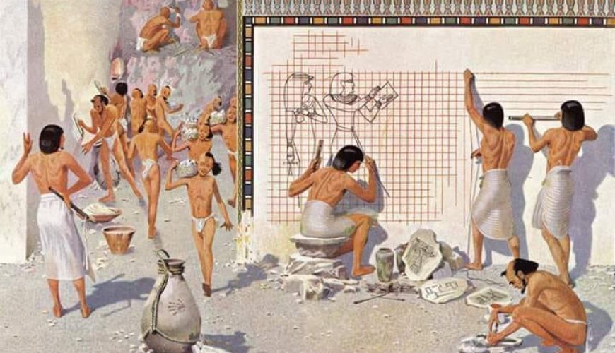 How the Egyptians painted on the stone